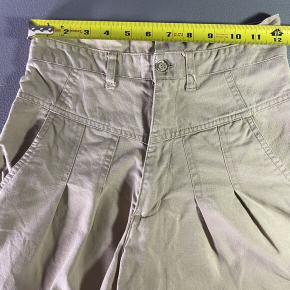 Vintage Gitano Express Shorts Pleated Wide Leg High Rise Mom 80s Womens 7 8 Tan - Picture 4 of 8